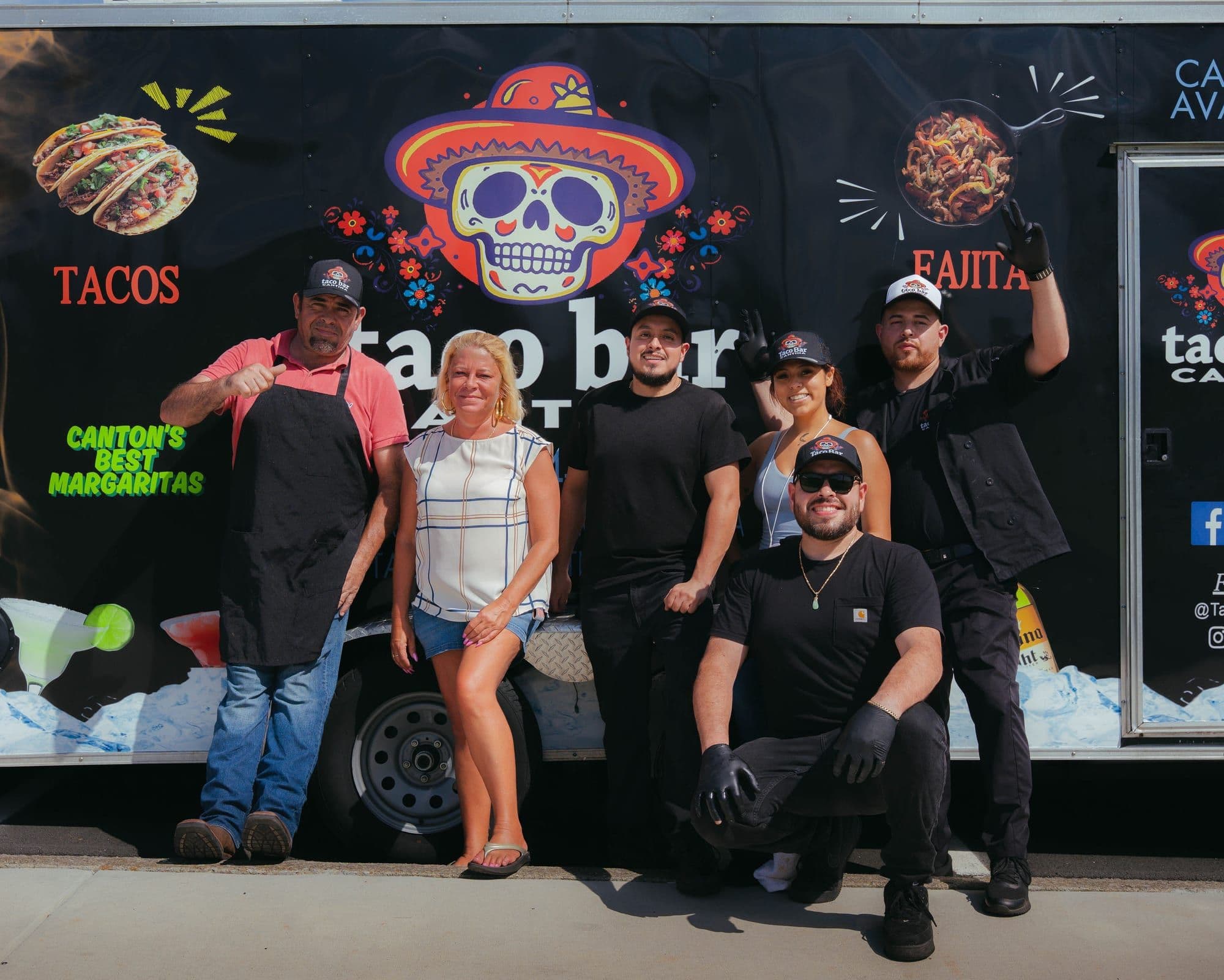 The Taco Bar Cantina team at the food truck